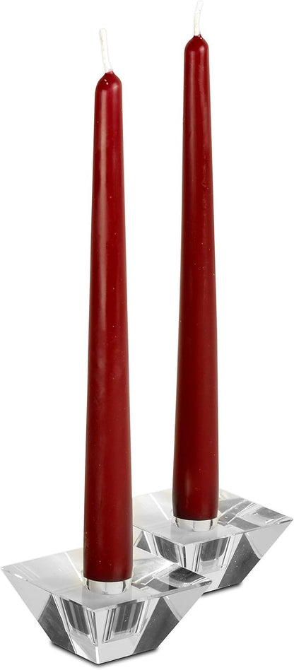 Hyoola Tall Taper Candles - 10 Inch Metallic Gold Unscented Dripless Taper Candles - 8 Hour Burn Time - 4 Pack