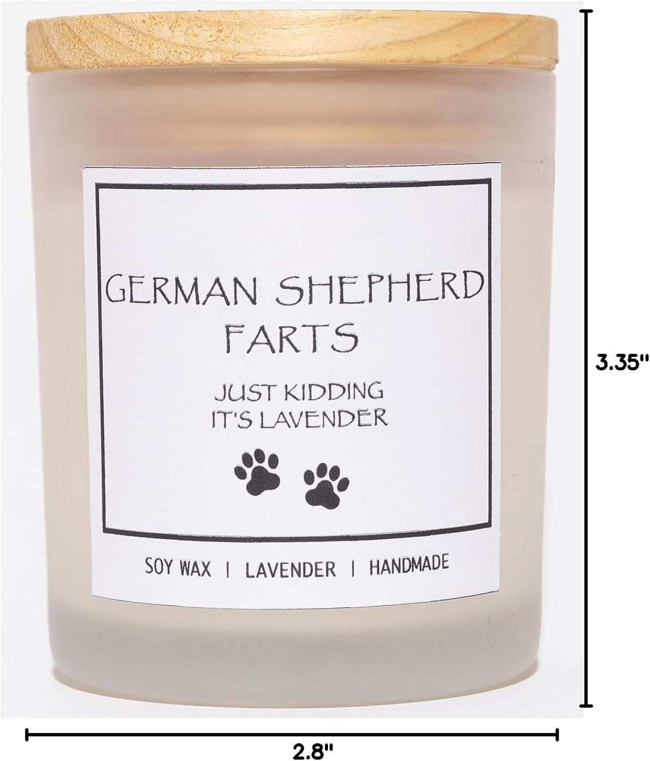 Pug Gifts & Decor, Dog Mom Gifts for Women, Dog Farts Candle, Pet Friendly Lavender Scented Candle