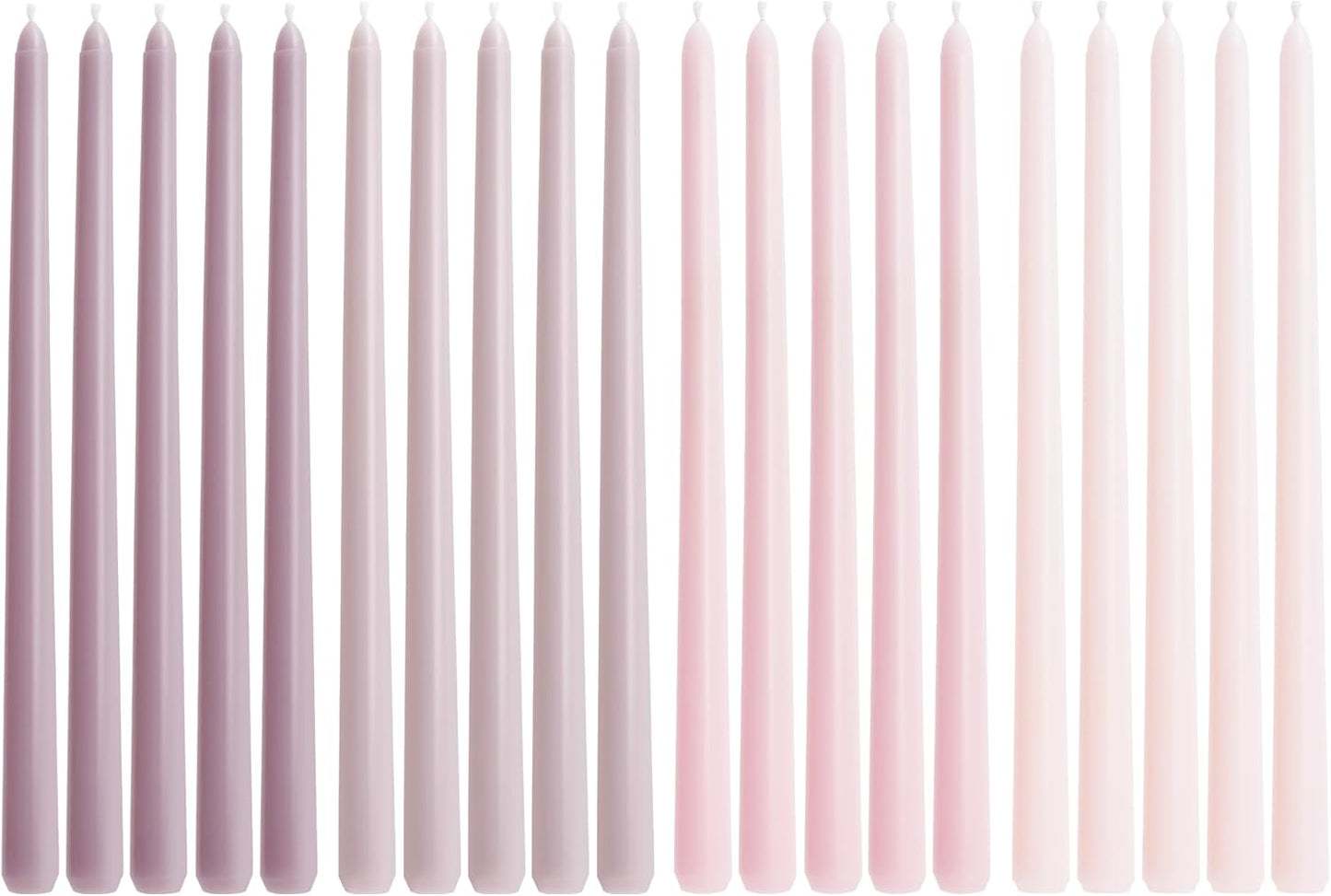 Viyffo Taper Candles, 12 Inch, 12 Pack, Brown – Unscented, Smokeless Design, Up to 8-Hour Burn – Tall Candlesticks for Table Decor, Weddings & Dinners