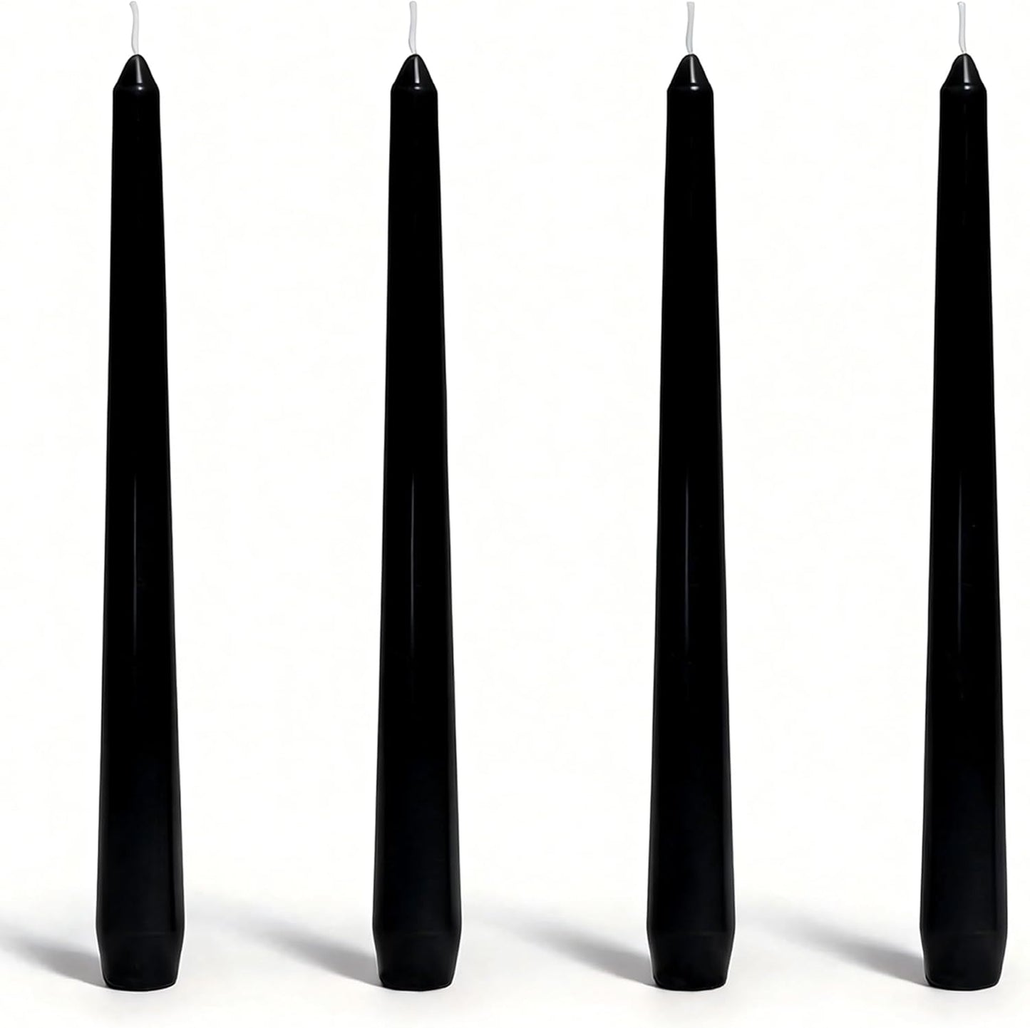 4 Pack White Taper Candles丨Taper Candles 10 Inch Dripless丨Unscented & Smokeless Candlesticks Bulk丨7-8 Hours Long Burning Tall Candles丨Ideal for Christmas Weddings Parties Dinner