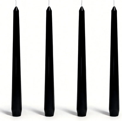 4 Pack White Taper Candles丨Taper Candles 10 Inch Dripless丨Unscented & Smokeless Candlesticks Bulk丨7-8 Hours Long Burning Tall Candles丨Ideal for Christmas Weddings Parties Dinner