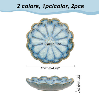 NBEADS Conch Shape Ceramic Jewelry Tray, Aqua Shell Trinket Dish Ceramic Ring Earring Holder Ocean-themed Decorative Trinket Plate for Rings Earrings Necklaces Bracelet Jewelry Watch Keys