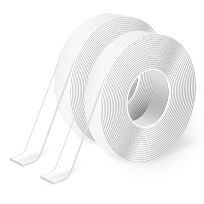 Art3d Double-Sided Mounting Tape (10FT), Multipurpose Removable Adhesive Foam Tape, Transparent, Household