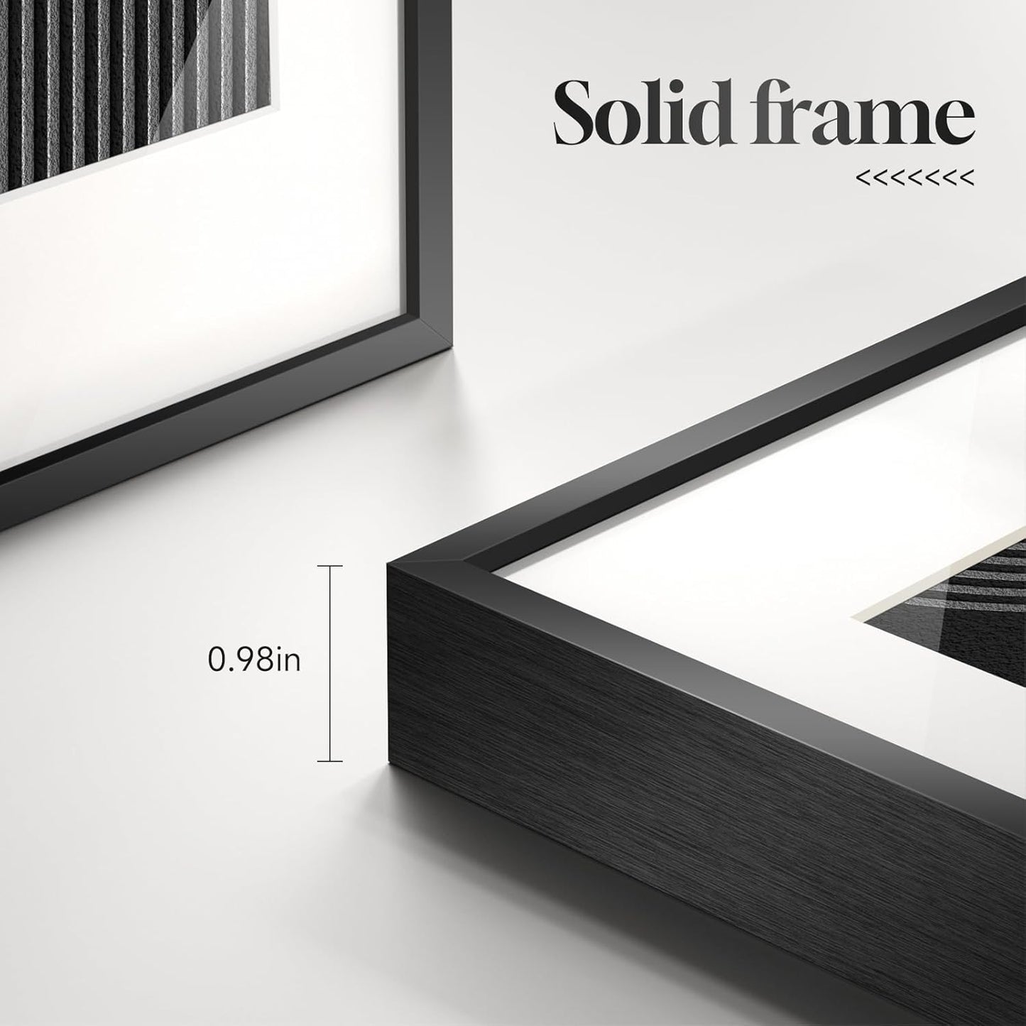 Large Framed Black and White Abstract Wall Art for Living Room, 3 Piece Big Modern Canvas Prints Paintings Artwork for Walls, Minimalist Abstract Art Pictures for Hallway, Office Wall Decor 24x36 In
