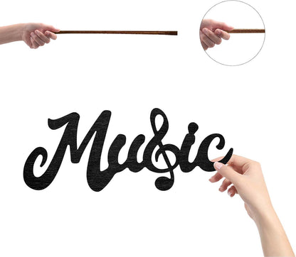 CREATCABIN Wood Cutout Family Arrow Sign Laser Cut Wooden Wall Decor Sculpture Hanging Decor Wall Art Decoration for Home Gallery Office Front Door Black 11.9" x 4.3"