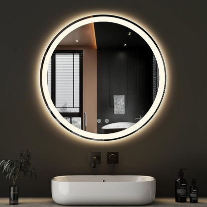 NEWBULIG Gold Round Wall Mirror 36 Inch, Bathroom Mirrors for Over Sink, Wall Decor for Bathroom, Entryway, Bedroom, Vanity