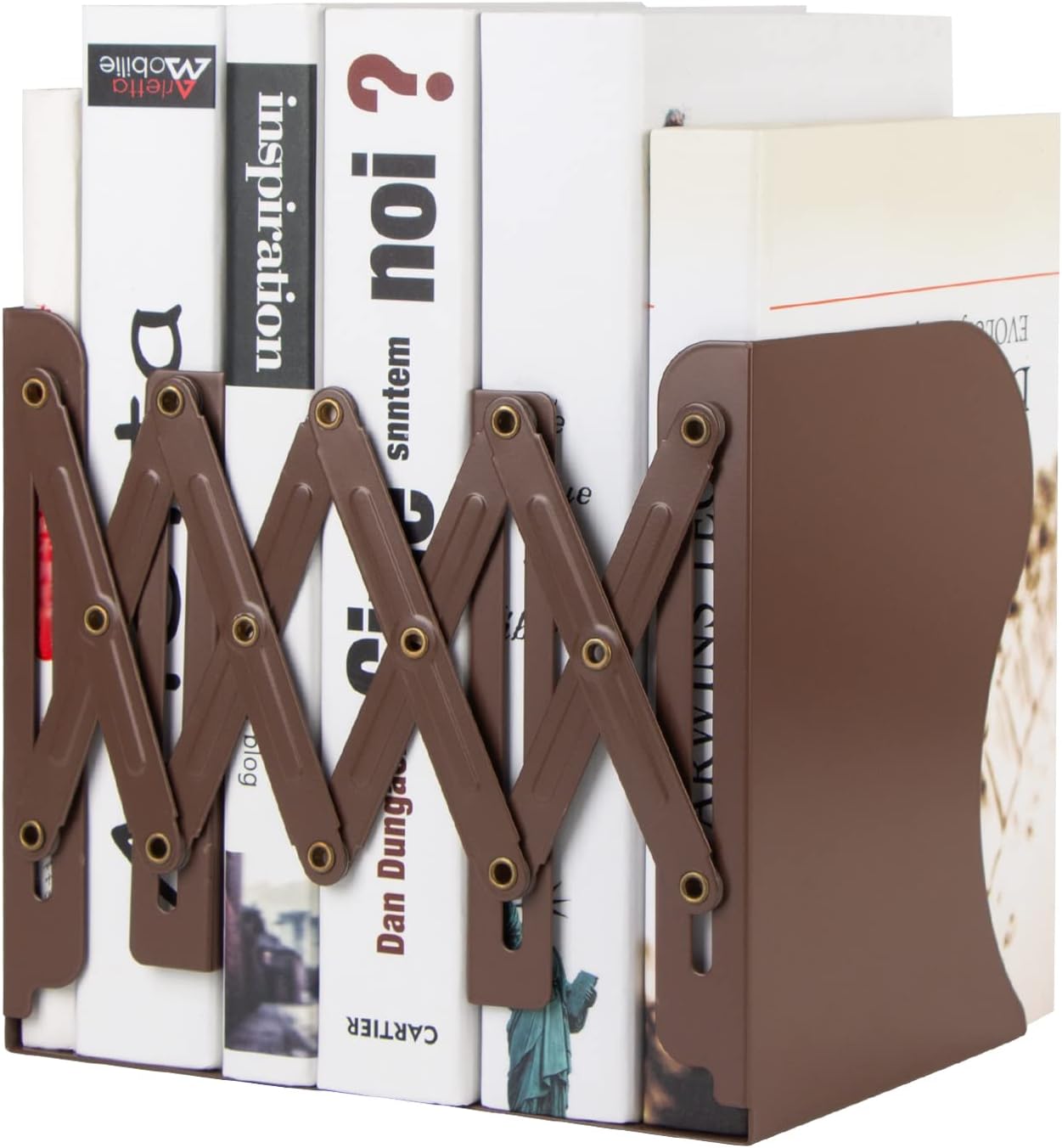 Aobopar Adjustable Book Ends, Metal Bookends for Heavy Books, Desk Book Holder for Shelves, Book Organizer for Desk, Suitable for Office, Home and School Use (Black)