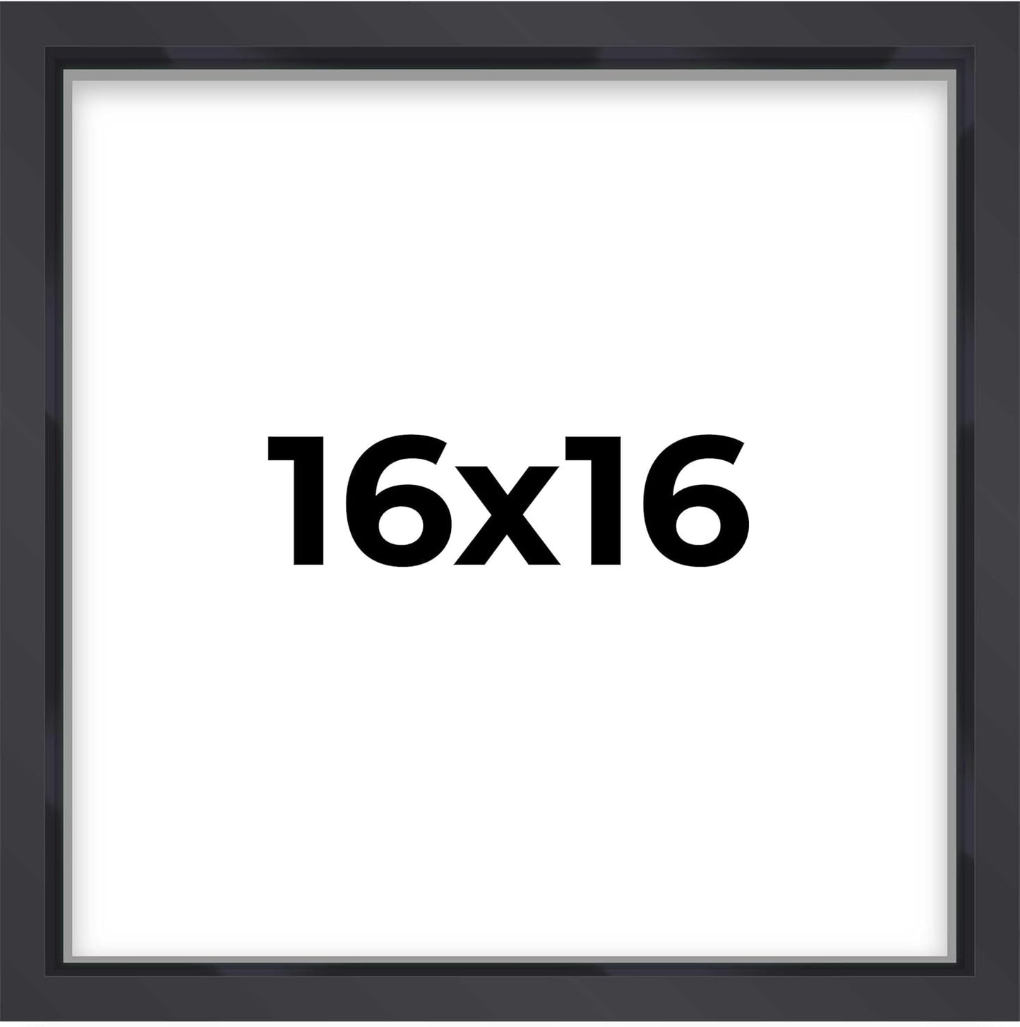 14x14 Shadow Box Black | 3/4" Depth of Usable Space | Solid Wood Pine | Includes UV Resistant Acrylic Plexiglass, Acid-Free Backing & Hanging Hardware | Made to Order in USA - Colors E
