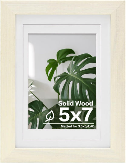 Egofine 12x16 Picture Frame Black, Covered by Plexiglass Made of Solid Wood, Display Pictures 9x12 and 11x14 with Mat or 12x16 Without Mat, for Wall Mounting Photo Frame - Colors A