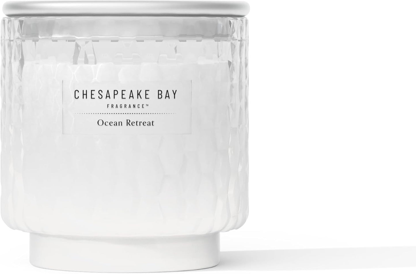 Chesapeake Bay, 11oz Marine Drift Scented Candle, Mood Evoking Fragrance, Textured Sea Glass-Inspired Jar, Premium Soy Blend Wax with Essential Oils, Coastal Fragrance for Home Décor or Gifting