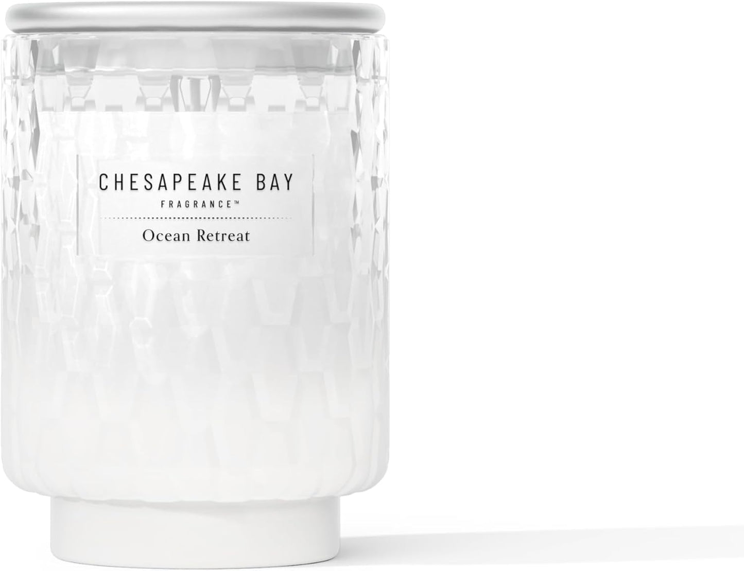 Chesapeake Bay, 11oz Marine Drift Scented Candle, Mood Evoking Fragrance, Textured Sea Glass-Inspired Jar, Premium Soy Blend Wax with Essential Oils, Coastal Fragrance for Home Décor or Gifting