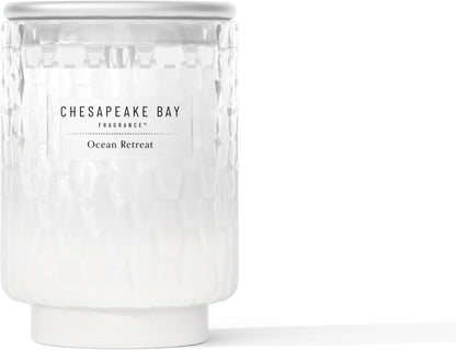 Chesapeake Bay, 11oz Marine Drift Scented Candle, Mood Evoking Fragrance, Textured Sea Glass-Inspired Jar, Premium Soy Blend Wax with Essential Oils, Coastal Fragrance for Home Décor or Gifting