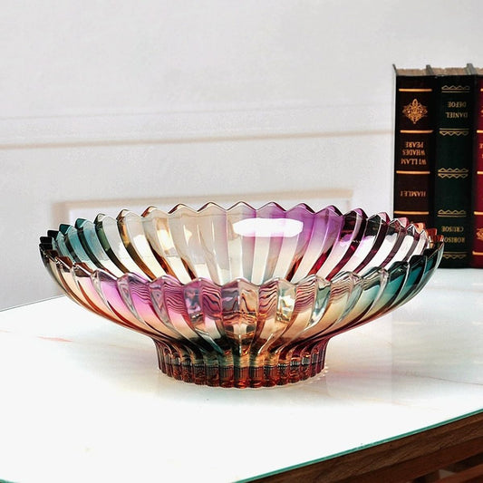MAGCOLOR Hand-painted Gold Decorative Bowl-12 inch Diameter, Fruit Bowl, Kitchen Table Centerpiece, Home Decor. (Gold)