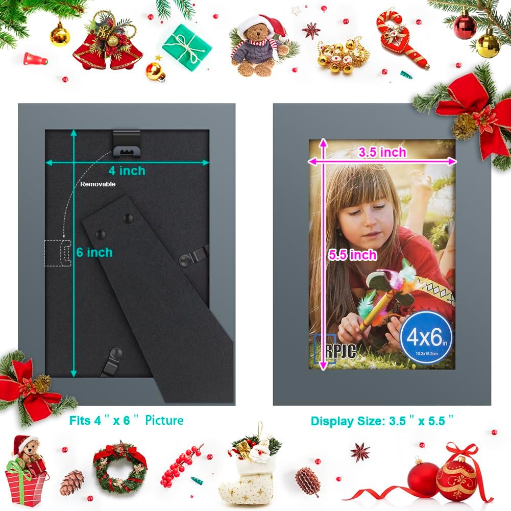 RPJC 5x7 Picture Frames Made of Solid Wood High Definition Glass for Table Top Display and Wall Mounting Photo Frame Black