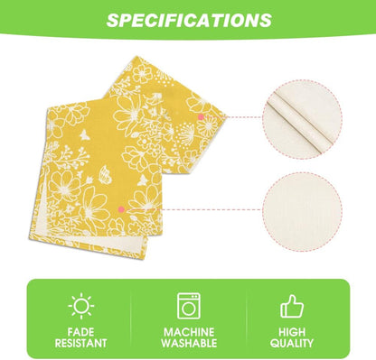 Artoid Mode Pink Bloom Flowers Butterfly Spring Table Runner, Seasonal Holiday Kitchen Dining Table Decoration for Home Party Indoor 13x72 Inch