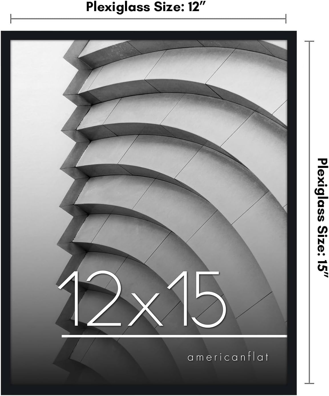 Americanflat 24x36 Poster Frame with Polished Plexiglass - Streamline Collection - Thin Border Picture Frame for Wall Display - Hanging Hardware Included - Black - Colors C