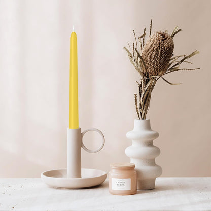 4 Pack Ivory Taper Candles - Taper Candles 10 Inch Dripless, Smokeless & Unscented - 8 Hours Long Burning - Hand Poured Tall Candlesticks - Ideal for Weddings, Dinner Parties, and Home Decor