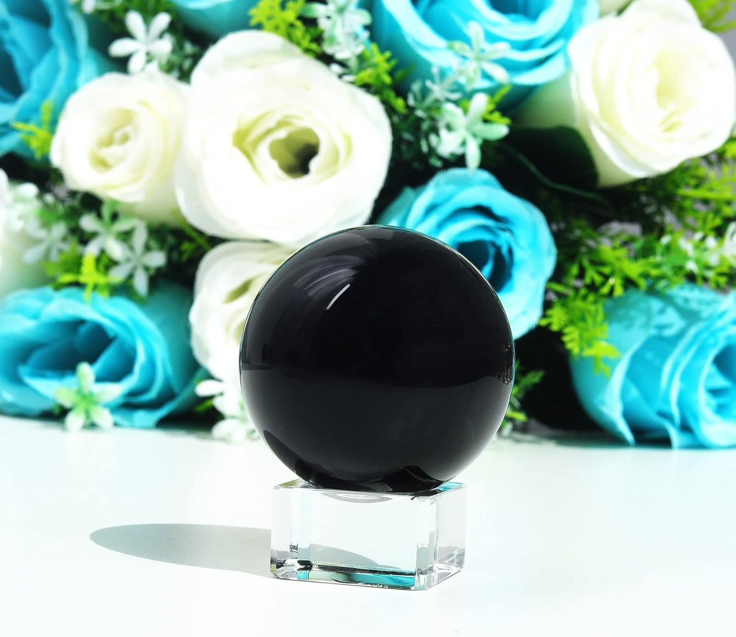 LONGWIN 50mm(2 inch) K9 Photography Solid Crystal Glass Ball Sphere with Free Stand Suncatcher (Clear)