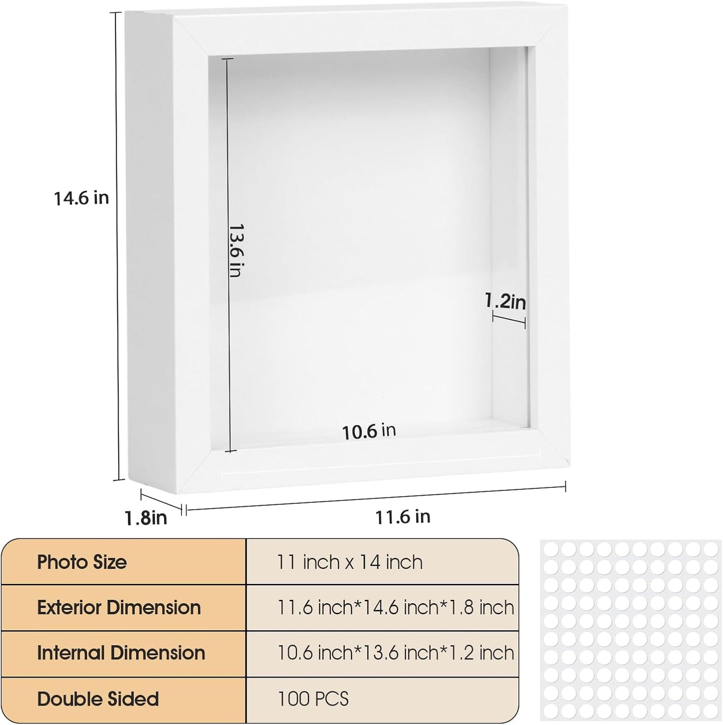 6 Pcs Shadow Box Frame - 5x5 Square Frame Display Case for Sports Memorabilia & Wedding Keepsakes - Wall Mountable Display Box for Medals, Photos, Dried Flowers (Black)