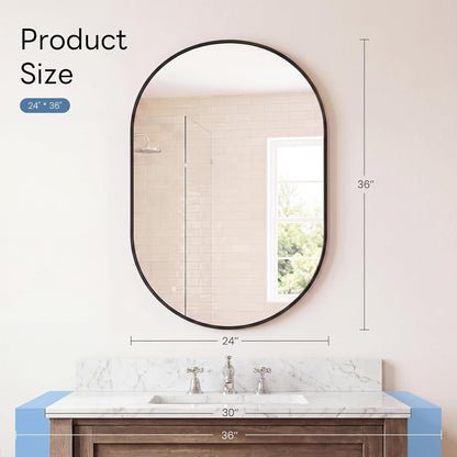 Sweetcrispy 20"x30" Arched Gold Bathroom Mirrors for Wall, Bathroom Mirrors for Over Sink, Metal Framed with HD Shatter-Proof Glass for Entryway, Living Room, Bedroom