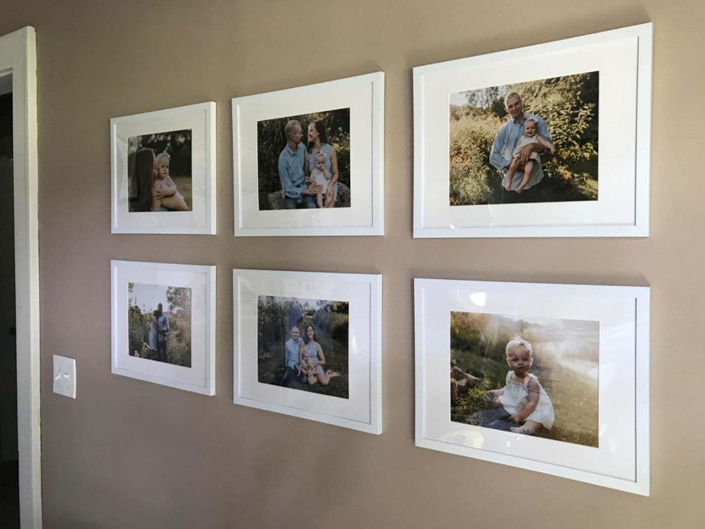 upsimples 11x14 Picture Frame Set of 5, Display Pictures 8x10 with Mat or 11x14 Without Mat, Wall Gallery Photo Frames, Black