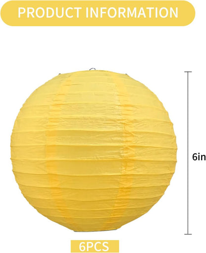 BEISHIDA 10Pcs White Paper Lanterns Decorative Chinese/Japanese Hanging Round Paper Lanterns Lamp for Birthday, Wedding, Christmas, Bridal, Home Decor, Party Decoration(Size of 4”, 6”, 8”, 10”)