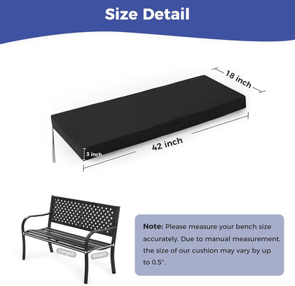 IPYNBAP Outdoor Bench Cushions for Outdoor Furniture, 48x18x3 Inch, Waterproof Bench Pillow, Fade Resistant Long Bench Seat Pads for Garden, Indoor, Porch Swing, Navy Blue