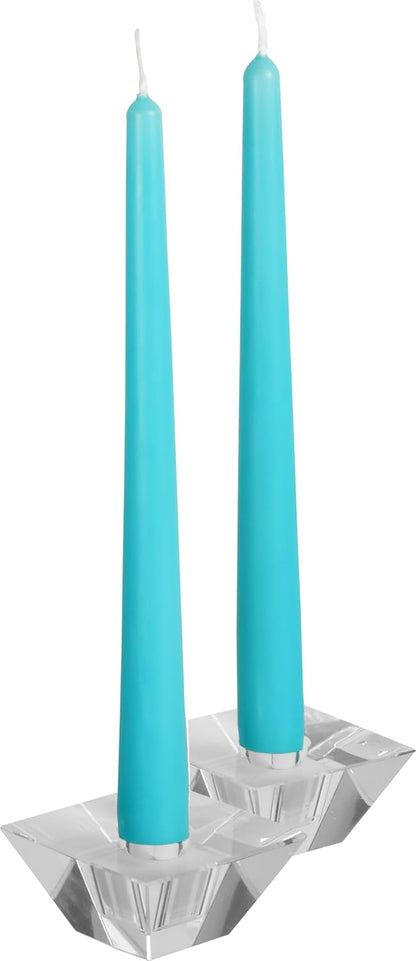 Hyoola Tall Taper Candles - 10 Inch Metallic Gold Unscented Dripless Taper Candles - 8 Hour Burn Time - 4 Pack
