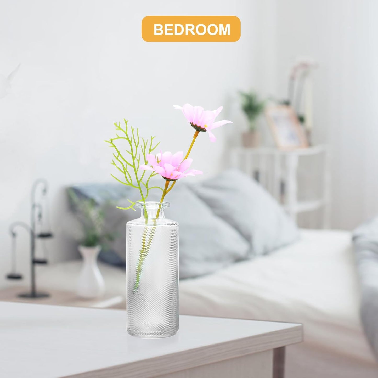 Glass Bud Vase Set of 32 pcs,Bud Vases in Bulk,Small Vases for Centerpieces, Mini Flower Vase Bulk for Rustic Wedding Home Table Decorations