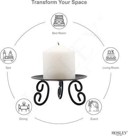 Hosley 2x3 High Pillar Candles, Set of 6. White, Unscented. Bulk Buy. Ideal for Wedding, Emergency Lanterns, Spa, Aromatherapy, Party, Reiki, Candle Gardens O4