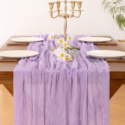 Socomi 3pcs Sage Green Cheesecloth Table Runner Summer Boho Rustic Gauze 120 inch 10FT Cheese Cloth Sheer Runner for Wedding Party Baby Shower Home Decor Holiday Decorations