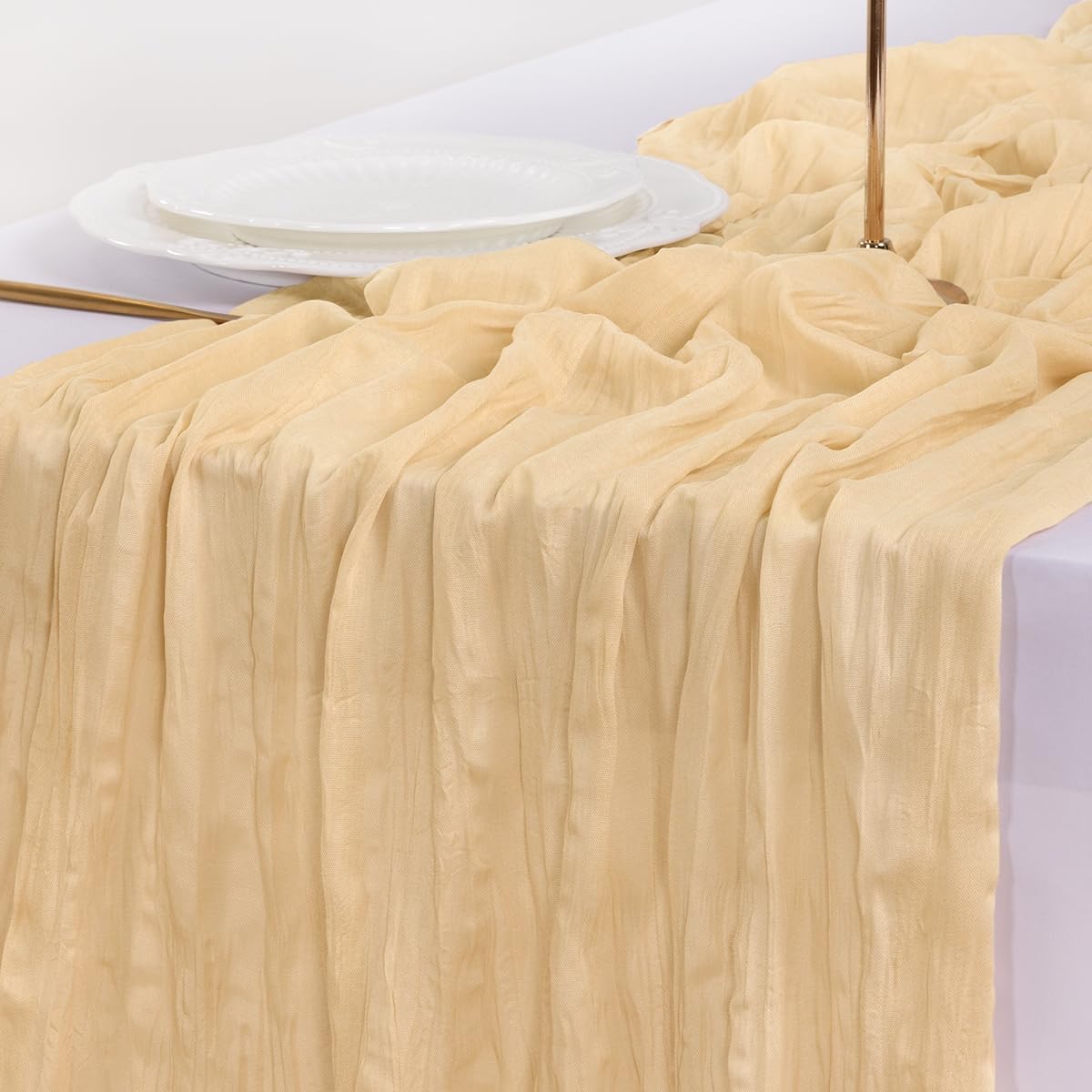 Socomi 3pcs Sage Green Cheesecloth Table Runner Summer Boho Rustic Gauze 120 inch 10FT Cheese Cloth Sheer Runner for Wedding Party Baby Shower Home Decor Holiday Decorations