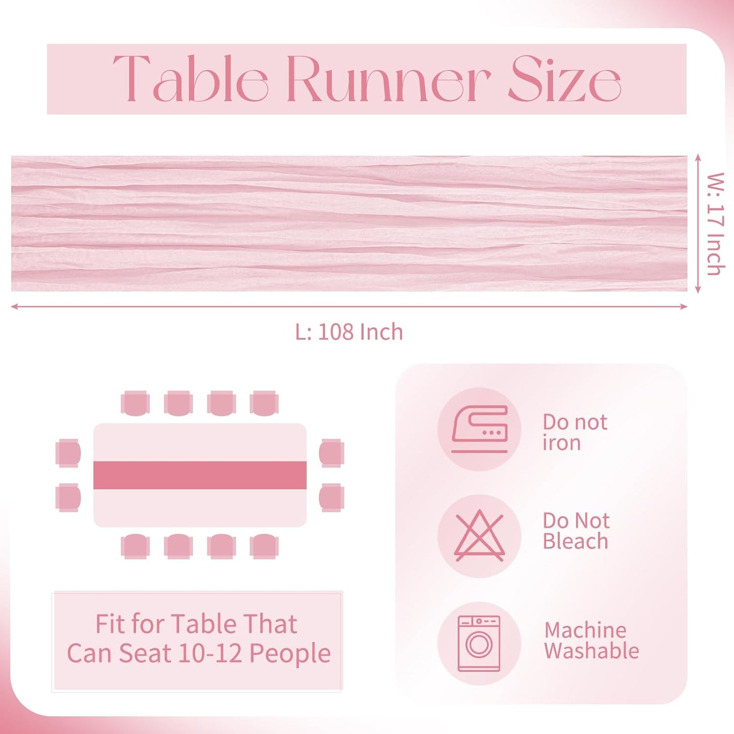 10 Pack Beige Cheesecloth Table Runner 17x108 Inch Boho Gauze Cheese Cloth Table Runners for Wedding Party Baby Shower Birthday Home Decor