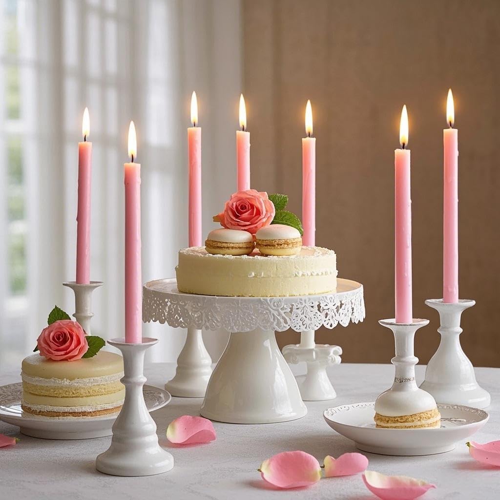 12-Pack Olive Green Taper Candles, 10 Inch Unscented Dripless Candlesticks, Long-Lasting Burn Time of 7-8 Hours, Perfect for Christmas Home Décor Spring and St. Patrick's Day