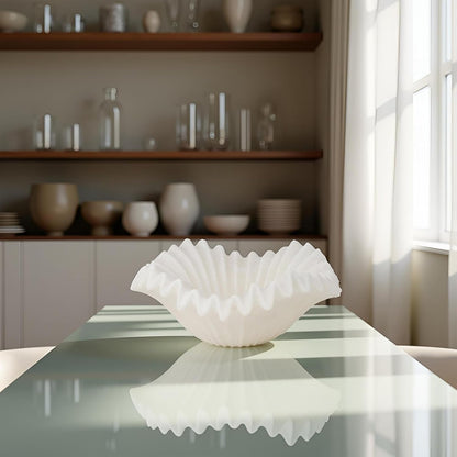 Braxio White Decorative Bowl with Sand Finish - Key Holder Bowl for Entryway Table, Modern Fruit Bowl for Kitchen Counter, Centerpiece Catch-All Bowl 10.5 x 10 x 5.5 Inch
