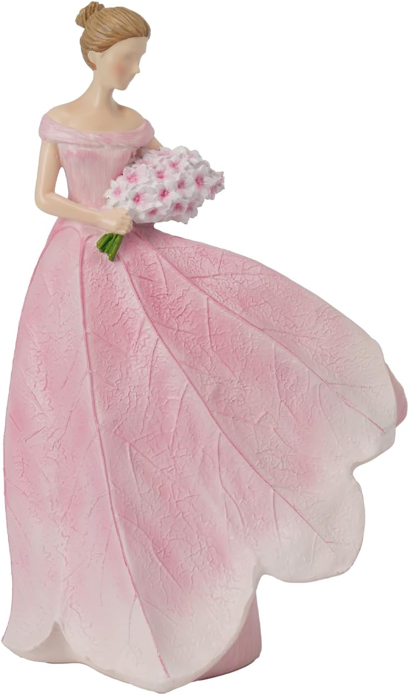 Guichifun Fairy Statue Collection Home Decoration - Leaf Angel Girls Resin Modern Table Decor for Living Room Office Sculpture Decor for Women Indoor Rustic Figurines Gift 5 x 3 x 7.5 Inch