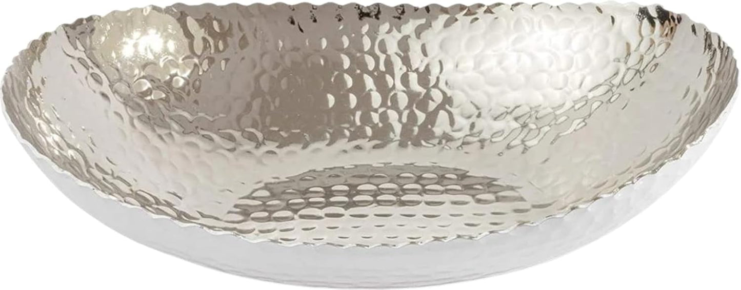 Monarch Abode Decorative Bowl for Home Decor – 7.5-Inch Black and Copper Plated Hand Hammered Key Bowls for Entryway Table, Fruit & Potpourri Bowl for Centerpiece, Modern Catch All Key Holder Bowl