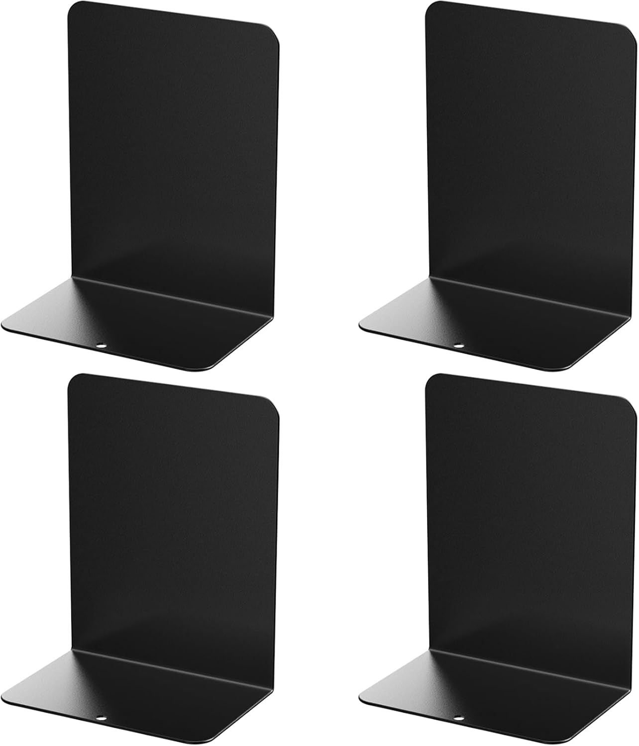 Book Ends, 2 Pieces Metal Bookend for Shelves, Bookends for Heavy Books, Book Holders for Shelves, Desk Organizers, Book Dividers for Office, School, Bookstore, Home