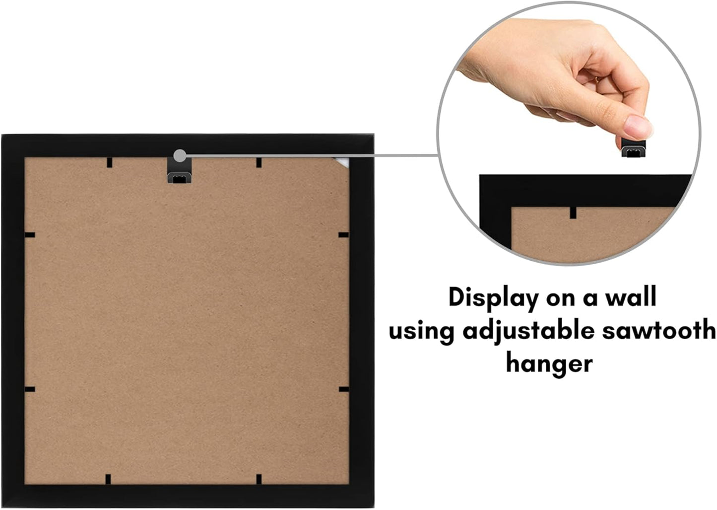 Americanflat 8x10 Picture Frame with Shatter-Resistant Glass - Use as 5x7 Frame with Mat or Display 8x10 Photo Without Mat - Signature Collection - Picture Frames for Tabletop and Wall Display - Black
