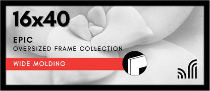 Americanflat 16x20 Picture Frame with Polished Plexiglass - Black Picture Frame - Wide Photo Frames Made of Engineered Wood for Vertical or Horizontal Wall Display - Epic Collection - Black - Colors A