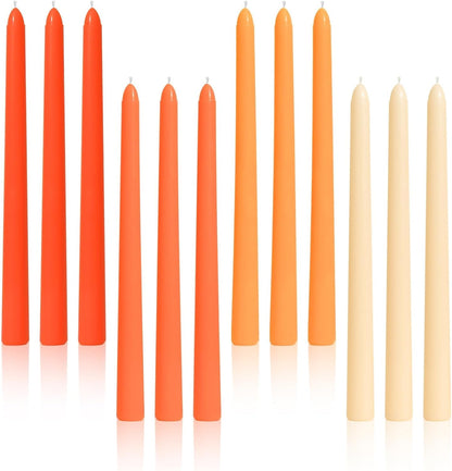 Viyffo Taper Candles, 10 Inch, 4 Pack, Olive Glow – Unscented, Dripless & Smokeless Design, Up to 8 Hour Burn – Long Tall Taper Candlesticks for Wedding, Dinner & Home Decor