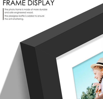DUENPY 14x26 Collage Picture Frame 4x6 Collage Picture Frame Displays Twelve 4x6 inch Photos Available Horizontal Wall Mounting Display and Vertical Black - Colors B