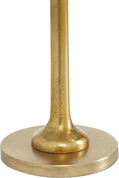 Deco 79 Metal Abstract Decorative Candle Holder Mushroom Inspired Candle Stand, Set of 2 Candlestick Holder 11", 14"H, Gold