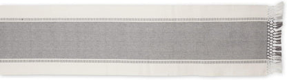 DII Dobby Stripe Woven Table Runner, 13x72-inch, French Blue