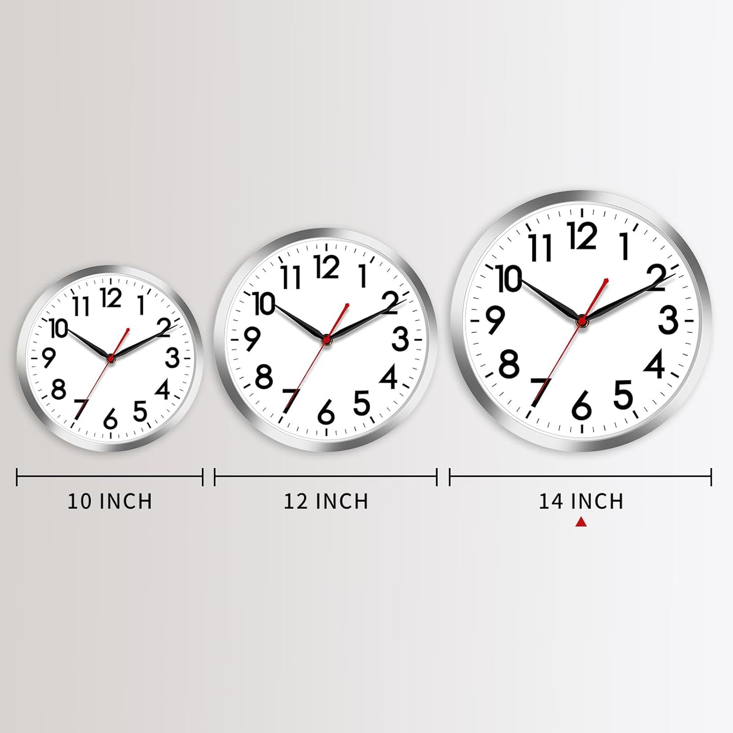 AKCISOT Wall Clock, Modern Small Wall Clocks Battery Operated 8 Inch, Silent Non-Ticking Analog Classic for Office, Home, Bathroom, Kitchen, Bedroom, School(Black)