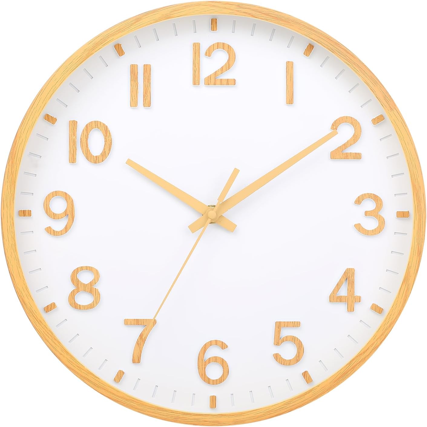 Wall Clocks Battery Operated 8 inch Modern Wall Clock,Silent Non Ticking Wall Clock for Living Room Bedroom Kitchen Office Classroom Decor (Green White)