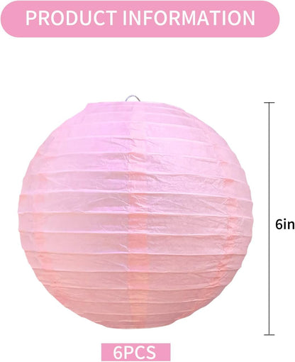 BEISHIDA 10Pcs White Paper Lanterns Decorative Chinese/Japanese Hanging Round Paper Lanterns Lamp for Birthday, Wedding, Christmas, Bridal, Home Decor, Party Decoration(Size of 4”, 6”, 8”, 10”)
