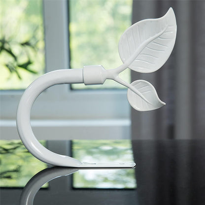 HIKMLK Leaf Shaped Curtain Tieback Holdbacks 2pcs, Handmade Metal Curtain Side Holders for Wall, Curtain Hook Pull Backs for Drapes Window Decoration