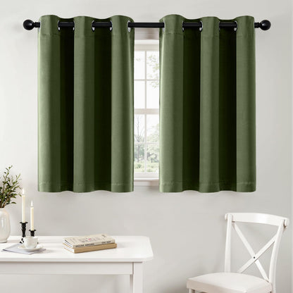 MIULEE Blackout Curtains for Bedroom Living Room 2 Panels, Thermal Insulated Room Darkening Drapes Grommet Noise Reducing Light Blocking Window Treatments 63 Inches Long 40x63 Inch Black - Colors B