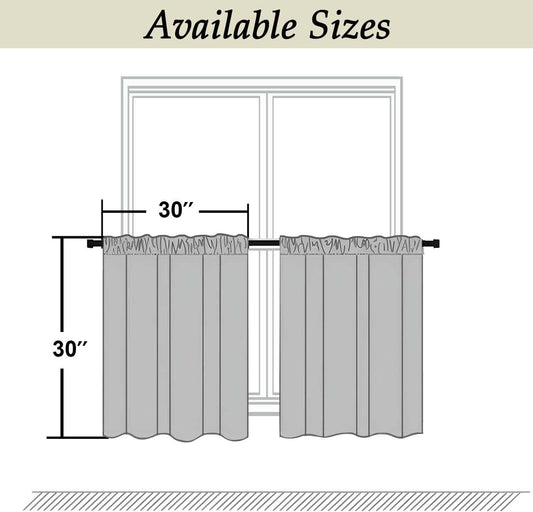 Simplebrand Ava Sage Green Blackout Curtains for Bedroom 63 Inch Length 2 Panels Set, Solid Thermal Insulated Energy Saving Rod Pocket Window Treatment Curtains Blackout Drapes, W40 x L63 Inch, Sage - Colors B